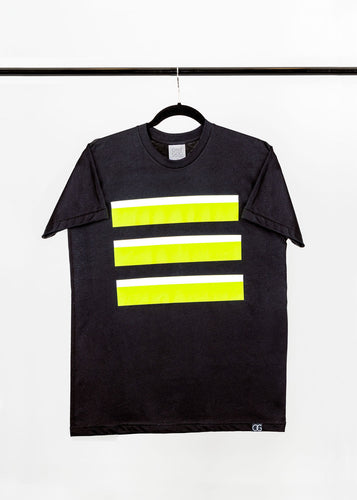 Black with Green Stripes Tee V.1