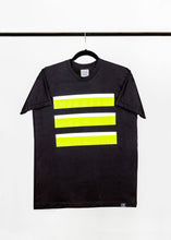 Load image into Gallery viewer, Black with Green Stripes Tee V.1